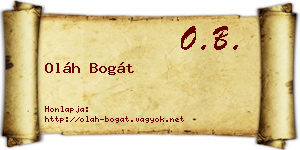 Oláh Bogát névjegykártya